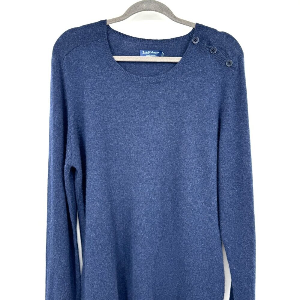 Zadig & Voltaire Sweater Jumper Pullover Cashmere Blue size XL